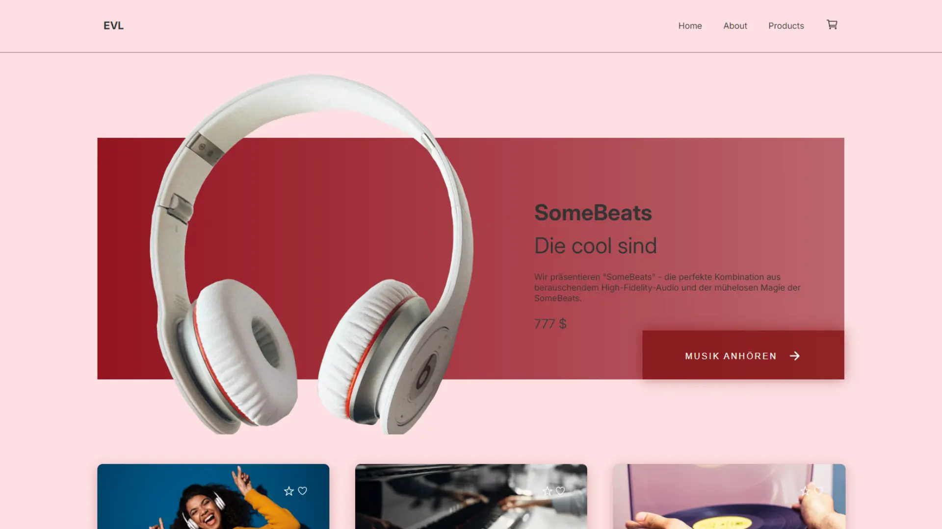 Musik Shop Web Design